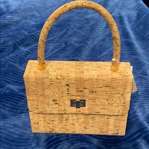D’margeux Elegant Tan Cork Handbag